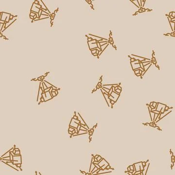 3d mapping tool aerial vehicle line vector seamless pattern Stock Illustration