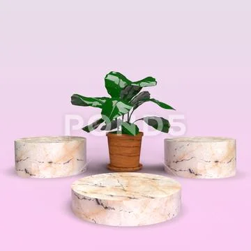 3d marble product backdrop mockup PSD Template