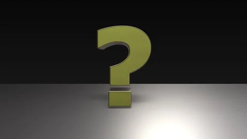 3D mark question icon dark background Stock Footage 299815559