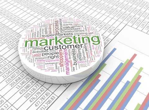 3d marketing Stock Illustration