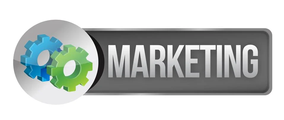 3d marketing text Stock Illustration