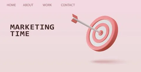 3d Marketing time concept. Targeting the business. Stock-Illustration