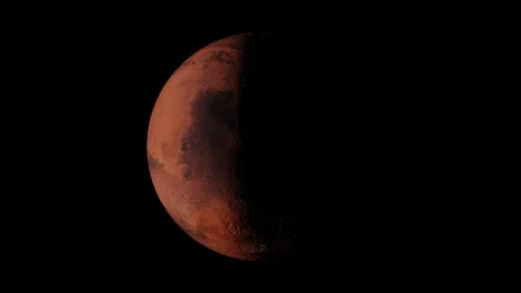 3D Mars Planet Animation Video stock 310036693