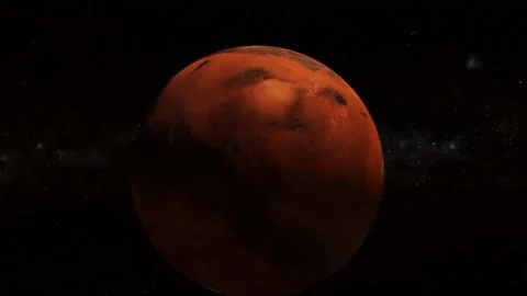3d Mars planet on space star Stock Footage 221905883