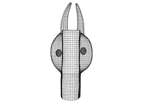 3d mask wireframe Stock Illustration