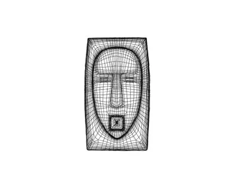 3d mask wireframe 库存插图