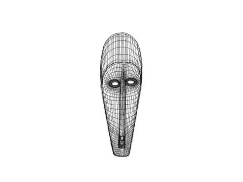 3d mask wireframe 库存插图