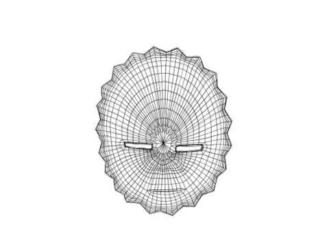 3d mask wireframe 스톡 일러스트