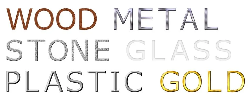 3D Materials Stock Illustration