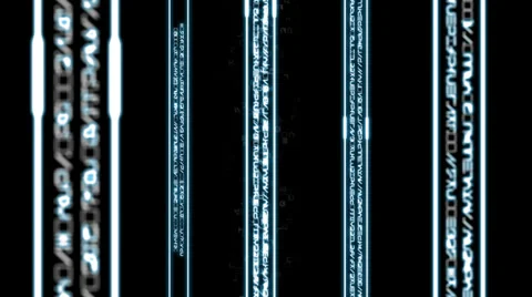 3D MATRIX HOLOGRAM. Alpha matte Stock Footage 35141718