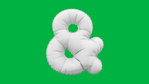 3D Matte White balloon And &amp; Symbol/Sign animation Vidéo 264819419