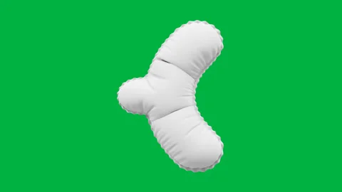 3D Matte White balloon Curly Brackets {} Symbol/Sign animation Vidéo 264821565