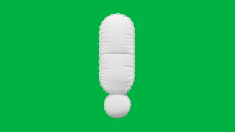 3D Matte White balloon Exclamation Symbol/Sign animation Vidéo 264822960