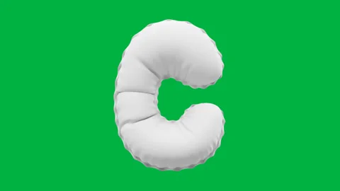 3D Matte White balloon Letter C animation Vidéo 264814969
