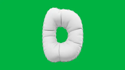 3D Matte White balloon Letter D animation Stock Footage 264814975