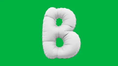 3D Matte White balloon Letter B animation Stock Footage 264814981