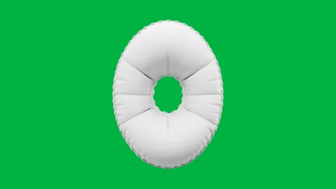 3D Matte White balloon Number 0 animation Vidéo 264816098