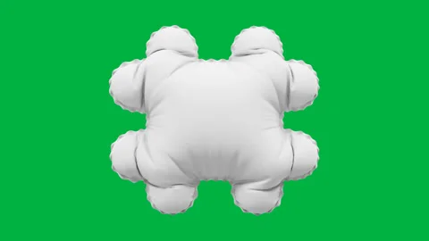 3D Matte White balloon Symbol/Sign Hashtag # animation Stock Footage 264820393