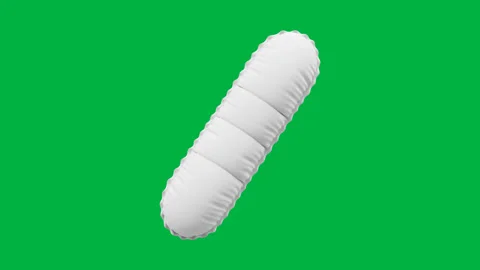 3D Matte White balloon Symbol/Sign Slash / animation Stock Footage 264822599