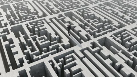 3D maze and technology exploration concept Stock-Footage 291001059