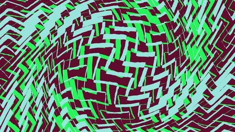3d maze design with green and red lines Stock Illustration