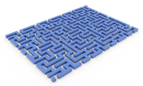 3d maze Stock Illustration