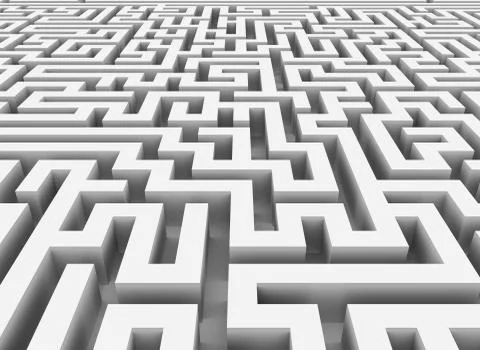 3d maze Stock Illustration