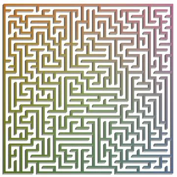 3D maze Stock Illustration