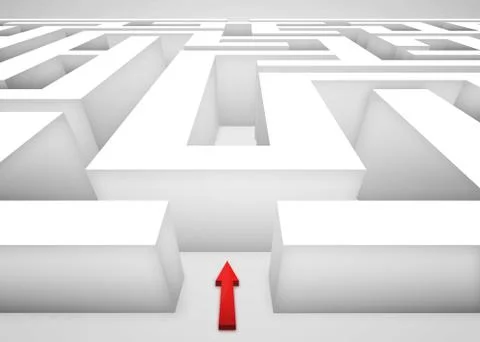 3D Maze 库存插图