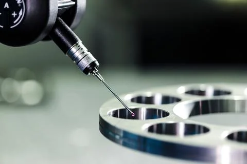 3D measuring machine quality and scanning precisely a borehole 스톡 일러스트