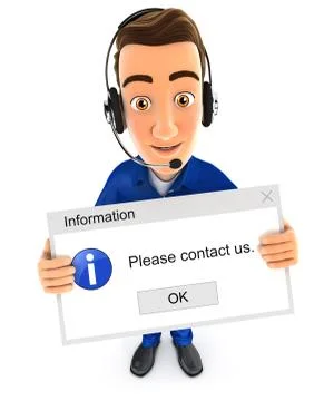 3d mechanic holding a computer message Stock Illustration