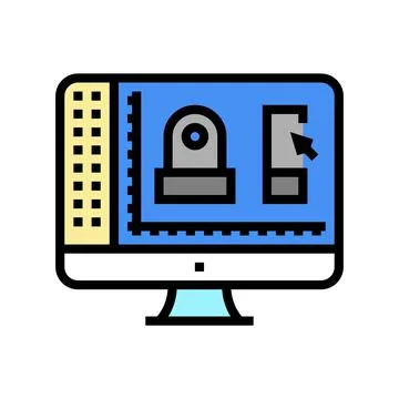 3d in mechanical design color icon vector illustration Illustrazione stock