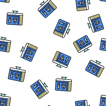 3d in mechanical design vector seamless pattern Stock Illustration