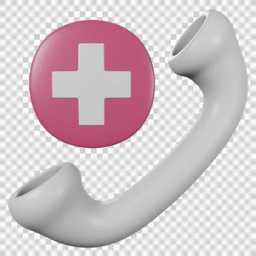 3D Medic Customer Call Stock Illustration