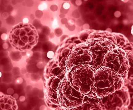3D medical background with abstract virus cells Stock-Illustration