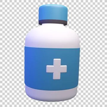 3d Medical Bootle Ilustração Stock