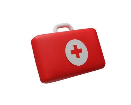 3D medical case for urgency help Stock Illustration