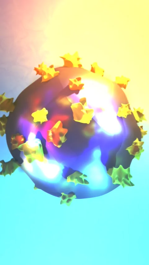 3D Medical Cinemtic Simulation of Mumps Virus - Outbreak Pandemic Concept -  库存影片 335286975