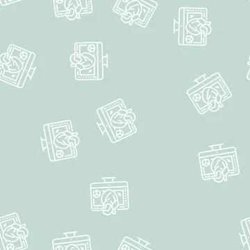 3d in medical line seamless pattern Stock Illustration