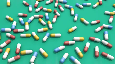 3D Medical Pills Loop Stock Footage 242625496