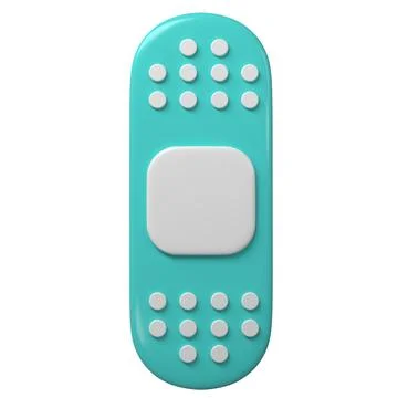 3d medical plaster icon. Rendering illustration of sticky medic bandage 스톡 일러스트