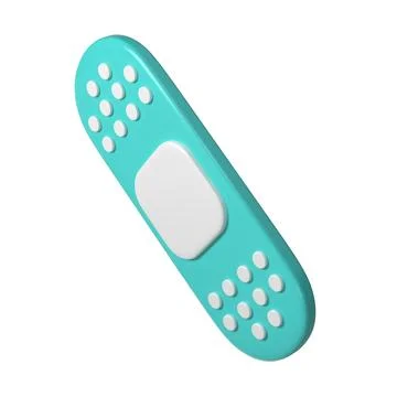 3d medical plaster icon. Rendering illustration of sticky medic bandage Illustrazione stock