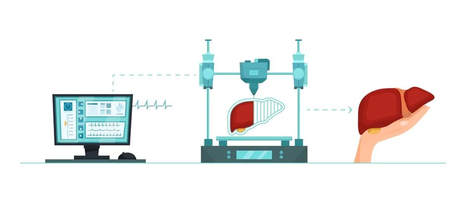 3D medical printer Stock Illustration