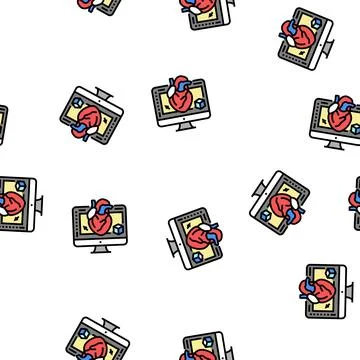 3d in medical vector seamless pattern Stock Illustration