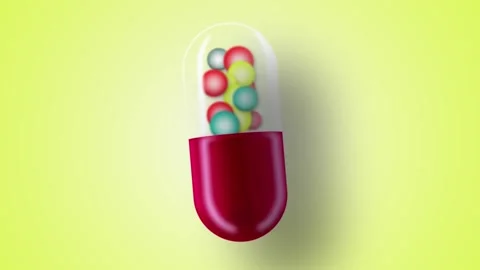 3D Medicine Pill Capsule Animation.  Stock Footage 236090511