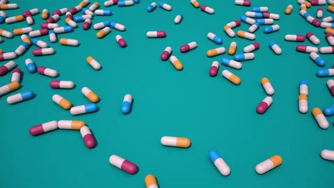 3D Medicine Pills Loop Vídeos de archivo 242625082