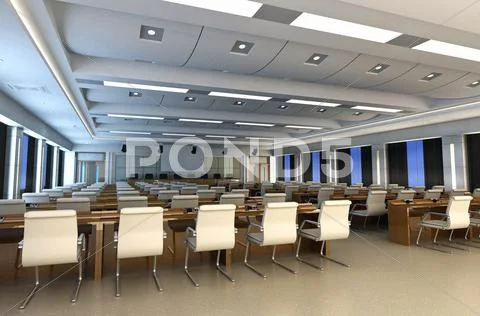 3d meeting room Stock Illustration