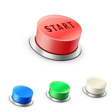 3D mega round buttons Stock Illustration