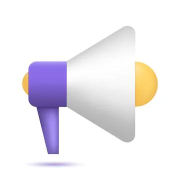 3d megaphone icon Stock Illustration