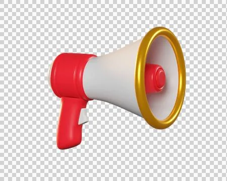 3D Megaphone icon Stock Illustration